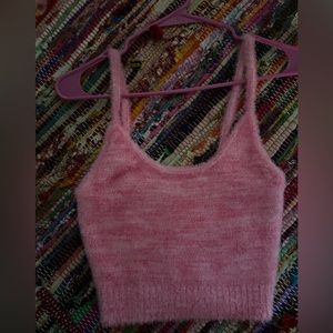 Fuzzy Pink Tank Top